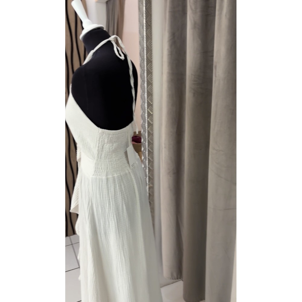 ROBE MAELYS BEIGE GAZE DE COTON TU(36AU40)