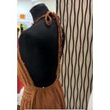 ROBE CHANA MARRON GAZE DE COTON TU(36AU40)