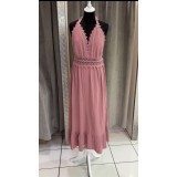 ROBE CHANA ROSE GAZE DE COTON TU(36AU40)