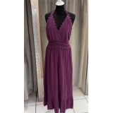 ROBE CHANA MAUVE GAZE DE COTON TU(36AU40)