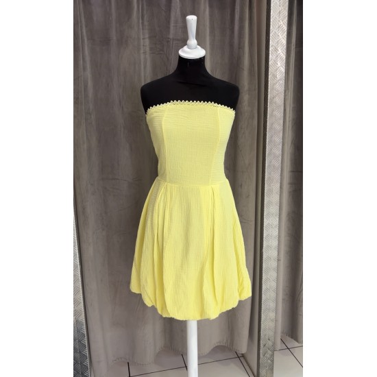 ROBE ARITA  JAUNE GAZE DE COTON TU
