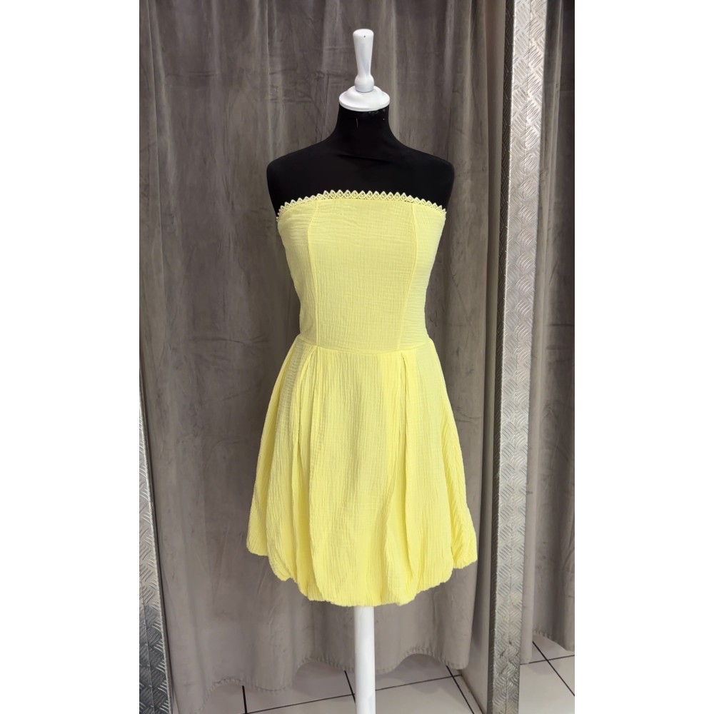 ROBE ARITA  JAUNE GAZE DE COTON TU