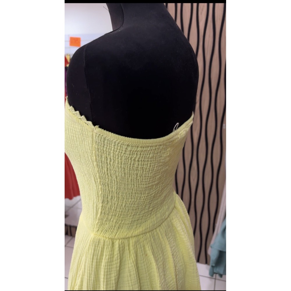 ROBE ARITA  JAUNE GAZE DE COTON TU