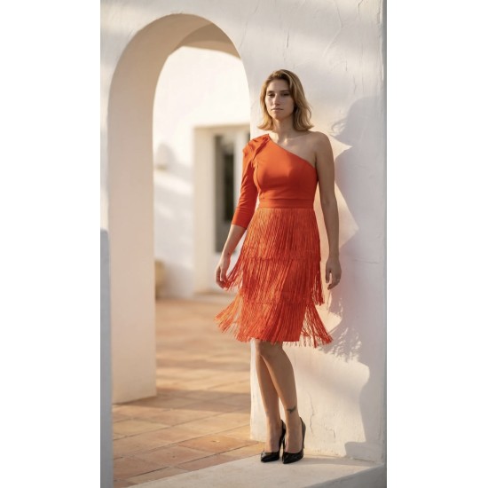 ROBE FRANGE ORANGE