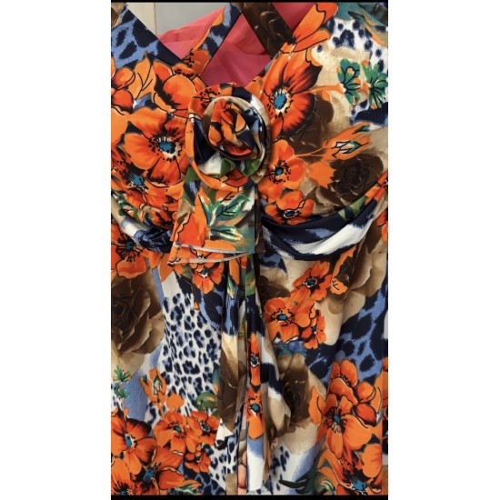 ROBE TROPICALE ORANGE