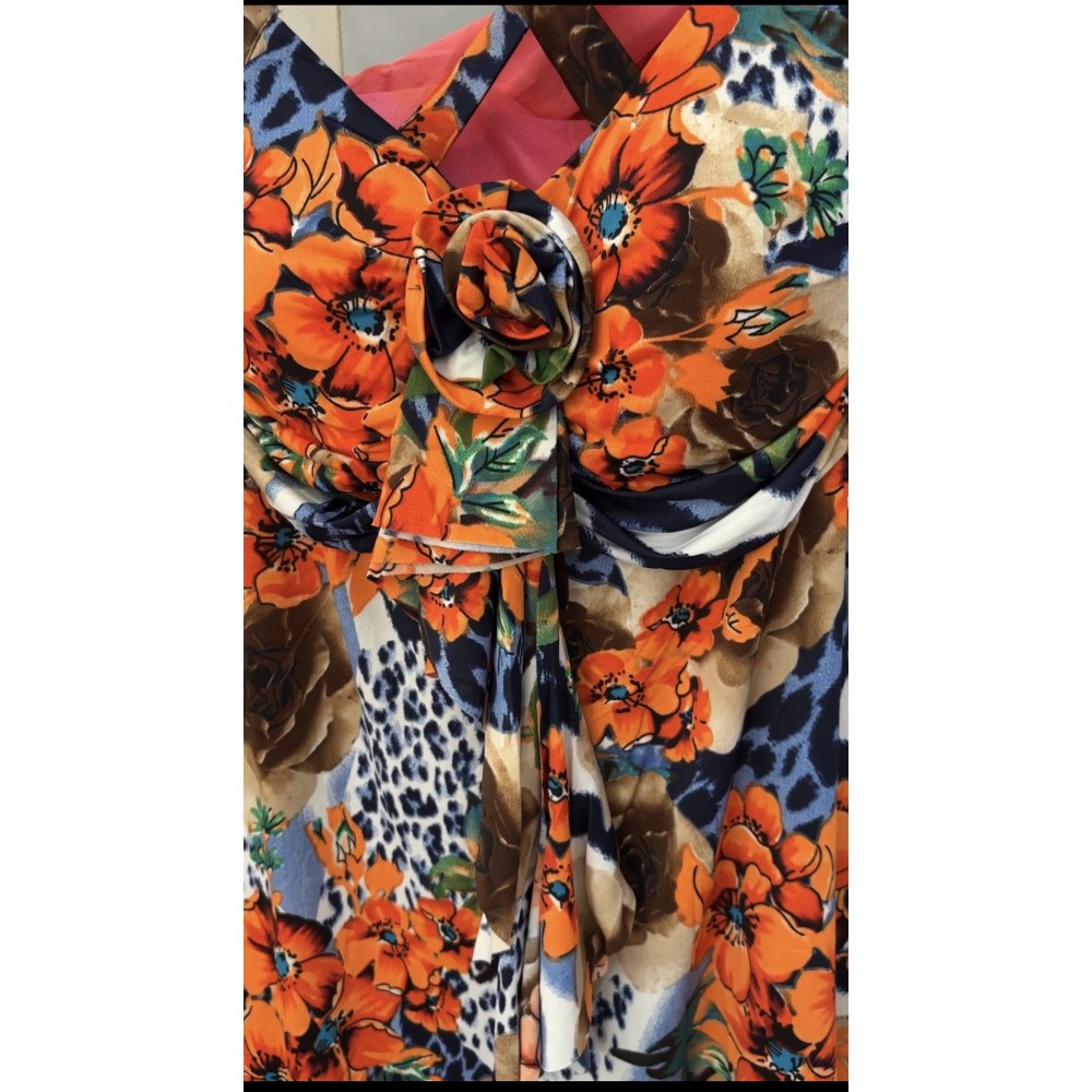 ROBE TROPICALE ORANGE