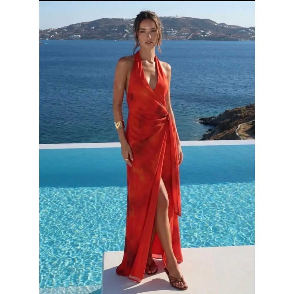 Robe longue porte feuille avc un dos nu – Robes femme à La Réunion | K’Priss D’amanda