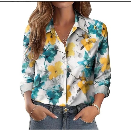 Chemisier manches longues imprimer – Hauts femme à La Réunion | K’Priss D’amanda