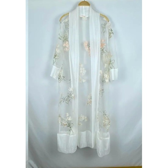 Gilet mi long brodé – Hauts femme à La Réunion | K’Priss D’amanda