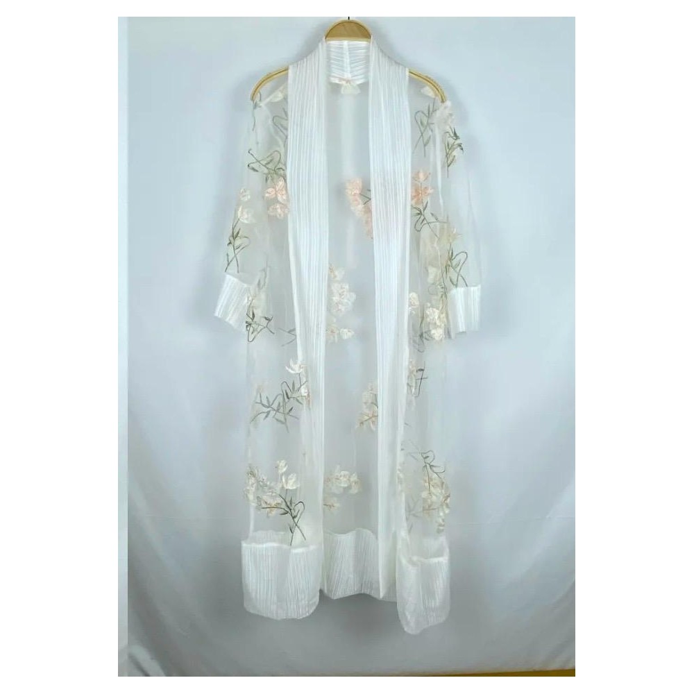 Gilet mi long brodé – Hauts femme à La Réunion | K’Priss D’amanda