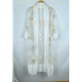 Gilet mi long brodé – Hauts femme à La Réunion | K’Priss D’amanda