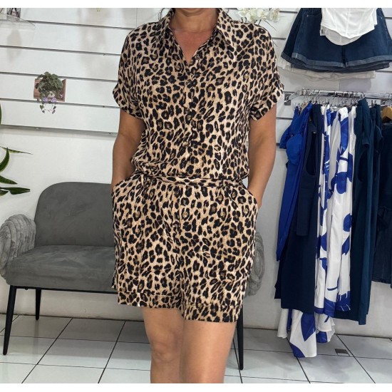 Combi short léopard – Combinaisons femme à La Réunion | K’Priss D’amanda