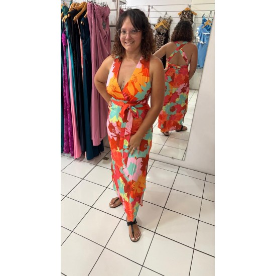 Robe longue dos nu croisé – Robes femme à La Réunion | K’Priss D’amanda