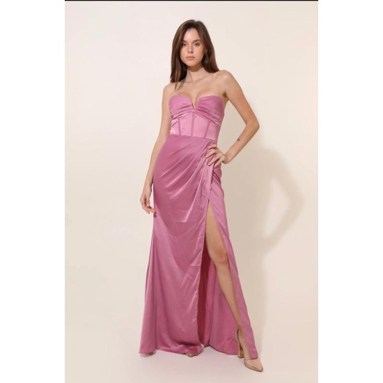 Robe bustier longue satinée – Robes femme à La Réunion | K’Priss D’amanda