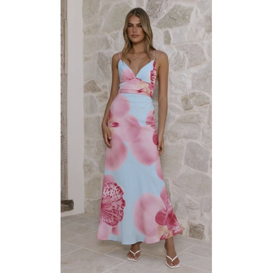 robe chic imprimé orchidées