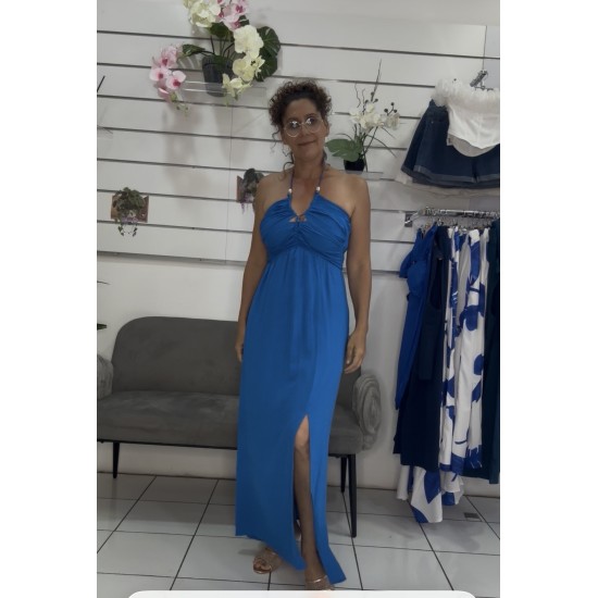 Robe dos nu  coton et lin