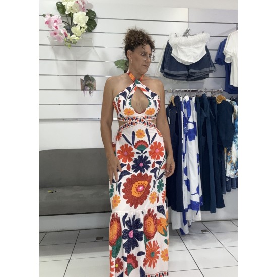 Robe imprimé dos nu ROSIE