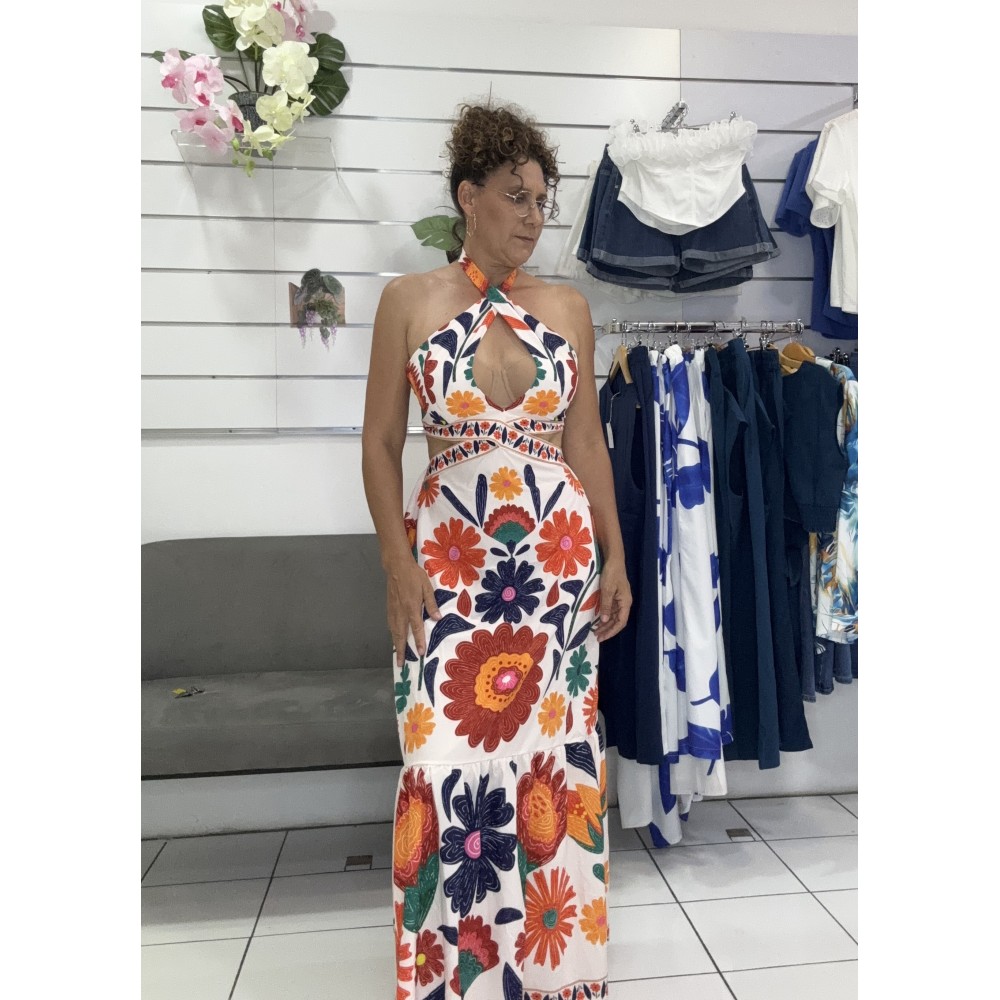 Robe imprimé dos nu ROSIE