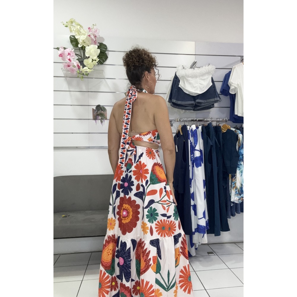 Robe imprimé dos nu ROSIE