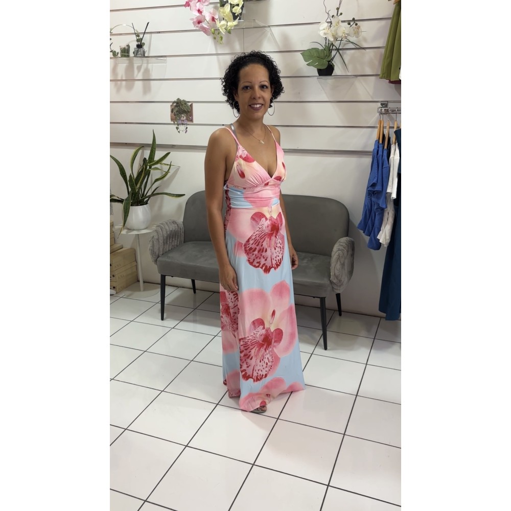 robe chic imprimé orchidées