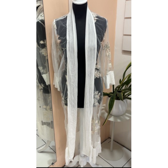 Gilet mi long brodé – Hauts femme à La Réunion | K’Priss D’amanda
