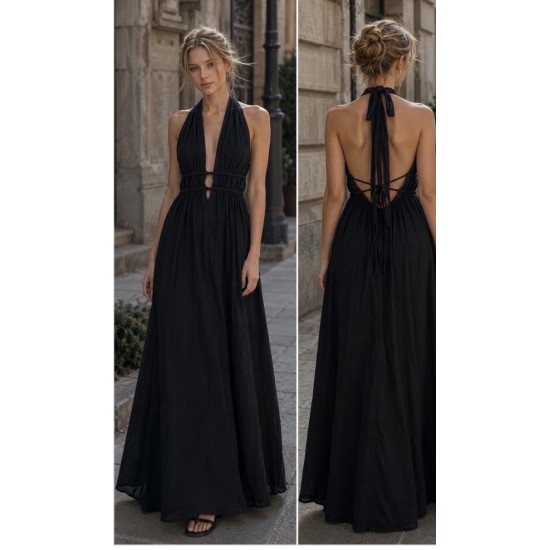 ROBE AGATHA (BLEU MARINE )TU 36AU42  GAZE DE COTON