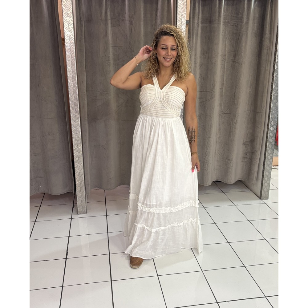 ROBE CAPUCINE BLANC (COTTON)