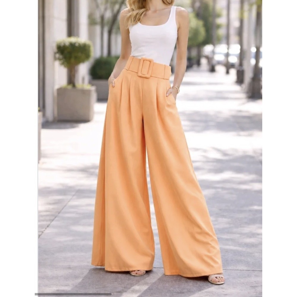 PANTALON PALAZZO ORANGE TU(36 AU42)