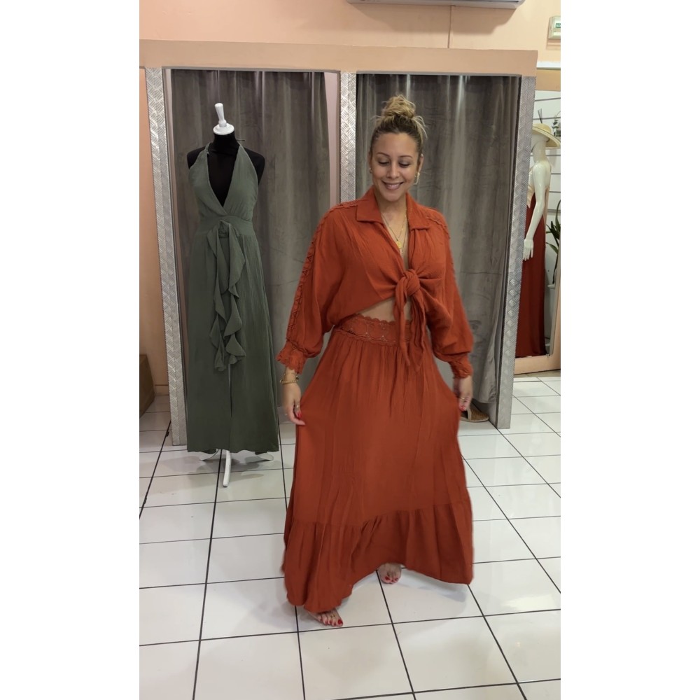 ENSEMBLE CERISE  TERRACOTA TU (36AU40)