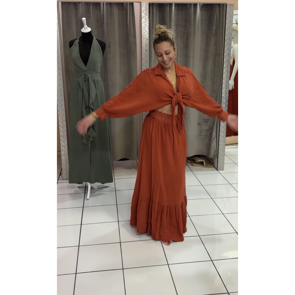 ENSEMBLE CERISE  TERRACOTA TU (36AU40)