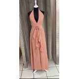 ROBE MAELYS  GAZE DE COTON SAUMON TU(36AU40)
