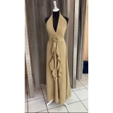 ROBE MAELYS  BISCUIT GAZE DE COTON TU(36AU40)